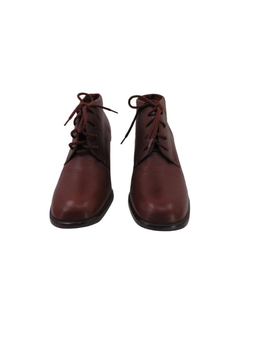 Etienne Aigner Womens Brown Pinto Ankle Booties Shoes Size 8 Chunky Heels Boots - Picture 5 of 12